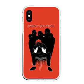 Чехол для iPhone XS Max матовый с принтом Twenty one pilots в Белгороде, Силикон | Область печати: задняя сторона чехла, без боковых панелей | 21 | josh dun | music | rock | tyler joseph | арт | джош дан.музыка | рок | тайлер джозеф