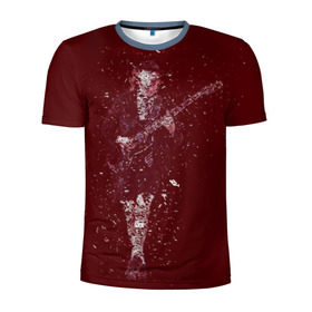 Мужская футболка 3D спортивная с принтом Red в Белгороде, 100% полиэстер с улучшенными характеристиками | приталенный силуэт, круглая горловина, широкие плечи, сужается к линии бедра | ac dc | angus | young | ангус | эйси диси | янг