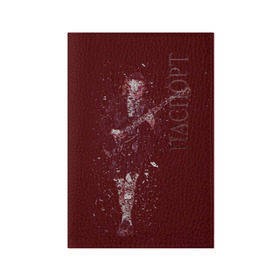 Обложка для паспорта матовая кожа с принтом Red в Белгороде, натуральная матовая кожа | размер 19,3 х 13,7 см; прозрачные пластиковые крепления | ac dc | angus | young | ангус | эйси диси | янг