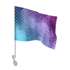 Флаг для автомобиля с принтом Snake в Белгороде, 100% полиэстер | Размер: 30*21 см | blue | disco | geometry | skin | snake | square | violet | абстракция | блеск | геометрия | диско | змея | кожа | орнамент | паттерн