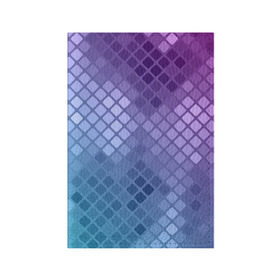Обложка для паспорта матовая кожа с принтом Snake в Белгороде, натуральная матовая кожа | размер 19,3 х 13,7 см; прозрачные пластиковые крепления | blue | disco | geometry | skin | snake | square | violet | абстракция | блеск | геометрия | диско | змея | кожа | орнамент | паттерн