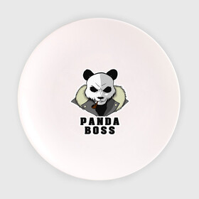 Тарелка 3D с принтом Panda Boss в Белгороде, фарфор | диаметр - 210 мм
диаметр для нанесения принта - 120 мм | банда | большой | босс | важный | главарь | главный | директор | крутой | круче всех | лидер | мех | панда | россия | русский | самый | супер | трубка | шуба