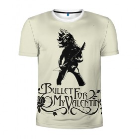 Мужская футболка 3D спортивная с принтом Bullet For My Valentine в Белгороде, 100% полиэстер с улучшенными характеристиками | приталенный силуэт, круглая горловина, широкие плечи, сужается к линии бедра | 