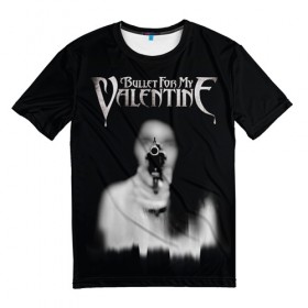 Мужская футболка 3D с принтом Bullet For My Valentine в Белгороде, 100% полиэфир | прямой крой, круглый вырез горловины, длина до линии бедер | Тематика изображения на принте: пуля для моей возлюбленной