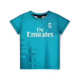 Детская футболка 3D с принтом Real Madrid в Белгороде, 100% гипоаллергенный полиэфир | прямой крой, круглый вырез горловины, длина до линии бедер, чуть спущенное плечо, ткань немного тянется | real madrid | королевский клуб | реал мадрид | форма