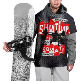 Накидка на куртку 3D с принтом Powerlifting shut up and squat в Белгороде, 100% полиэстер |  | Тематика изображения на принте: powerlifting | shut up and squat | пауэрлифтинг