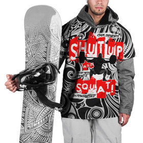 Накидка на куртку 3D с принтом Powerlifting shut up and squat в Белгороде, 100% полиэстер |  | powerlifting | shut up and squat | пауэрлифтинг