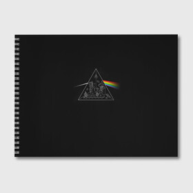 Альбом для рисования с принтом Pink Floyd Make Rainbow в Белгороде, 100% бумага
 | матовая бумага, плотность 200 мг. | англия | басы | британия | гитара | группа | логотип | музыка | песни | пинк флойд | призма | радуга | рок | свет