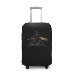 Чехол для чемодана 3D с принтом Pink Floyd Make Rainbow в Белгороде, 86% полиэфир, 14% спандекс | двустороннее нанесение принта, прорези для ручек и колес | англия | басы | британия | гитара | группа | логотип | музыка | песни | пинк флойд | призма | радуга | рок | свет
