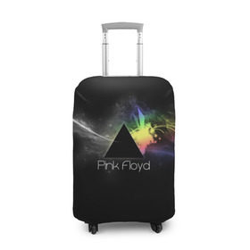 Чехол для чемодана 3D с принтом Pink Floyd Logo в Белгороде, 86% полиэфир, 14% спандекс | двустороннее нанесение принта, прорези для ручек и колес | англия | басы | британия | гитара | группа | дым | космос | логотип | музыка | песни | пинк флойд | призма | радуга | рок | свет