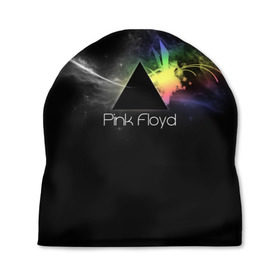 Шапка 3D с принтом Pink Floyd Logo в Белгороде, 100% полиэстер | универсальный размер, печать по всей поверхности изделия | англия | басы | британия | гитара | группа | дым | космос | логотип | музыка | песни | пинк флойд | призма | радуга | рок | свет