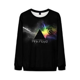 Мужской свитшот 3D с принтом Pink Floyd Logo в Белгороде, 100% полиэстер с мягким внутренним слоем | круглый вырез горловины, мягкая резинка на манжетах и поясе, свободная посадка по фигуре | англия | басы | британия | гитара | группа | дым | космос | логотип | музыка | песни | пинк флойд | призма | радуга | рок | свет