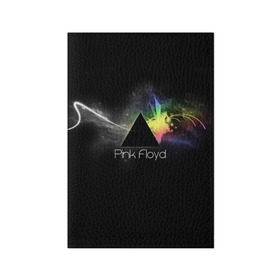 Обложка для паспорта матовая кожа с принтом Pink Floyd Logo в Белгороде, натуральная матовая кожа | размер 19,3 х 13,7 см; прозрачные пластиковые крепления | Тематика изображения на принте: англия | басы | британия | гитара | группа | дым | космос | логотип | музыка | песни | пинк флойд | призма | радуга | рок | свет