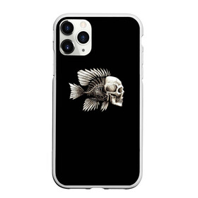 Чехол для iPhone 11 Pro матовый с принтом Рыба Скелет в Белгороде, Силикон |  | анатомия | кости | море | плавники | принт | рисунок | рыбный | рыбы | тату | ужас | хвост | череп | черный | чешуя