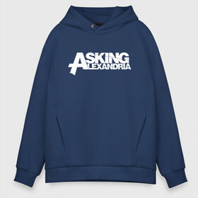 Мужское худи Oversize хлопок с принтом Asking Alexandria в Белгороде, френч-терри — 70% хлопок, 30% полиэстер. Мягкий теплый начес внутри —100% хлопок | боковые карманы, эластичные манжеты и нижняя кромка, капюшон на магнитной кнопке | asking alexandria