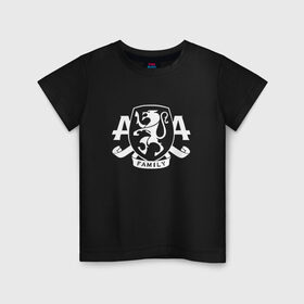 Детская футболка хлопок с принтом AA Family в Белгороде, 100% хлопок | круглый вырез горловины, полуприлегающий силуэт, длина до линии бедер | asking alexandria