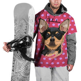 Накидка на куртку 3D с принтом Чихуахуа в Белгороде, 100% полиэстер |  | chihuahua | dog | арт | горошек | животное | кружочек | розовый | собака | текстура | чихуахуа