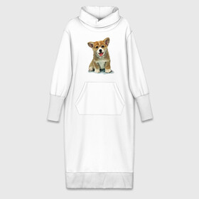 Платье удлиненное хлопок с принтом Коржик в Белгороде,  |  | corgi | dog | korgi | вельш корги | дог | кардиган | корги | пемброк | собака | щенок