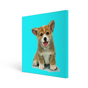 Холст квадратный с принтом Корги в Белгороде, 100% ПВХ |  | Тематика изображения на принте: corgy | dog | korgi | puppy | вельш корги | кардиган | коржик | пемброк | собака | щенок