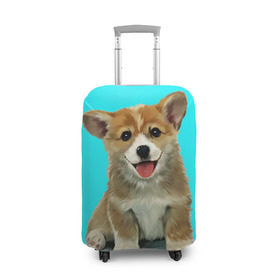 Чехол для чемодана 3D с принтом Корги в Белгороде, 86% полиэфир, 14% спандекс | двустороннее нанесение принта, прорези для ручек и колес | corgy | dog | korgi | puppy | вельш корги | кардиган | коржик | пемброк | собака | щенок