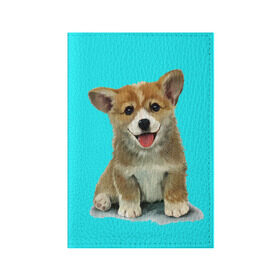 Обложка для паспорта матовая кожа с принтом Корги в Белгороде, натуральная матовая кожа | размер 19,3 х 13,7 см; прозрачные пластиковые крепления | corgy | dog | korgi | puppy | вельш корги | кардиган | коржик | пемброк | собака | щенок