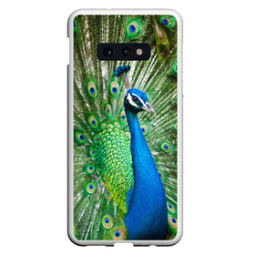 Чехол для Samsung S10E с принтом Павлин в Белгороде, Силикон | Область печати: задняя сторона чехла, без боковых панелей | Тематика изображения на принте: павлин | перо