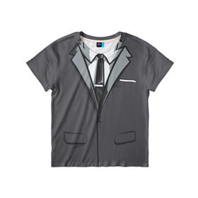 Детская футболка 3D с принтом Костюм в Белгороде, 100% гипоаллергенный полиэфир | прямой крой, круглый вырез горловины, длина до линии бедер, чуть спущенное плечо, ткань немного тянется | галстук | классика | костюм | пиджак | стиль | строгий