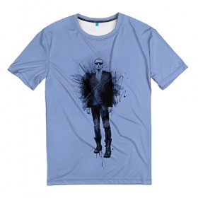 Мужская футболка 3D с принтом Chester Bennington в Белгороде, 100% полиэфир | прямой крой, круглый вырез горловины, длина до линии бедер | 