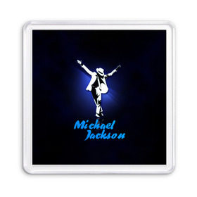 Магнит 55*55 с принтом Майкл Джексон в Белгороде, Пластик | Размер: 65*65 мм; Размер печати: 55*55 мм | michael jackson | король