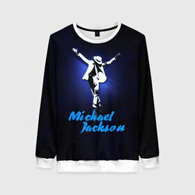 Женский свитшот 3D с принтом Майкл Джексон в Белгороде, 100% полиэстер с мягким внутренним слоем | круглый вырез горловины, мягкая резинка на манжетах и поясе, свободная посадка по фигуре | michael jackson | король