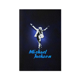 Обложка для паспорта матовая кожа с принтом Майкл Джексон в Белгороде, натуральная матовая кожа | размер 19,3 х 13,7 см; прозрачные пластиковые крепления | Тематика изображения на принте: michael jackson | король