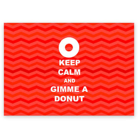 Поздравительная открытка с принтом Gimme a donut в Белгороде, 100% бумага | плотность бумаги 280 г/м2, матовая, на обратной стороне линовка и место для марки
 | keep calm | полосы | сериал | твин пикс | текстура | фильмы