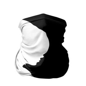 Бандана-труба 3D с принтом Силуэт девушки в Белгороде, 100% полиэстер, ткань с особыми свойствами — Activecool | плотность 150‒180 г/м2; хорошо тянется, но сохраняет форму | белое | женщина | чб | черное