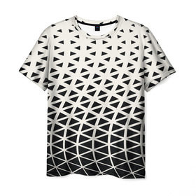 Мужская футболка 3D с принтом Необычный узор в Белгороде, 100% полиэфир | прямой крой, круглый вырез горловины, длина до линии бедер | Тематика изображения на принте: pattern | сетка | узоры