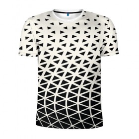 Мужская футболка 3D спортивная с принтом Необычный узор в Белгороде, 100% полиэстер с улучшенными характеристиками | приталенный силуэт, круглая горловина, широкие плечи, сужается к линии бедра | Тематика изображения на принте: pattern | сетка | узоры