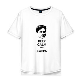Мужская футболка хлопок Oversize с принтом Kappa в Белгороде, 100% хлопок | свободный крой, круглый ворот, “спинка” длиннее передней части | cs go | kappa | каппа | кс го