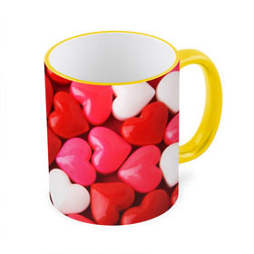 Кружка 3D с принтом Candy в Белгороде, керамика | ёмкость 330 мл | heart | love | любовь | сердца