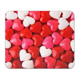 Коврик прямоугольный с принтом Candy в Белгороде, натуральный каучук | размер 230 х 185 мм; запечатка лицевой стороны | heart | love | любовь | сердца