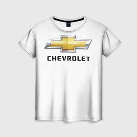 Женская футболка 3D с принтом Chevrolet в Белгороде, 100% полиэфир ( синтетическое хлопкоподобное полотно) | прямой крой, круглый вырез горловины, длина до линии бедер | 
