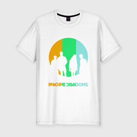 Мужская футболка премиум с принтом Imagine Dragons в Белгороде, 92% хлопок, 8% лайкра | приталенный силуэт, круглый вырез ворота, длина до линии бедра, короткий рукав | Тематика изображения на принте: imagine dragons