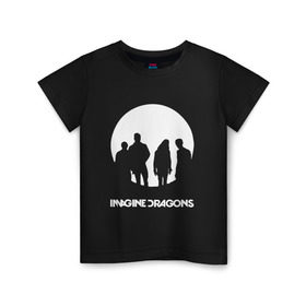 Детская футболка хлопок с принтом Imagine Dragons в Белгороде, 100% хлопок | круглый вырез горловины, полуприлегающий силуэт, длина до линии бедер | Тематика изображения на принте: imagine dragons