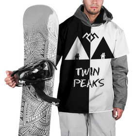 Накидка на куртку 3D с принтом Twin Peaks в Белгороде, 100% полиэстер |  | арт | сериал | твин пикс | фильмы | черно белые