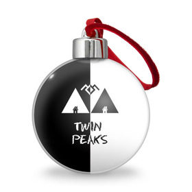 Ёлочный шар с принтом Twin Peaks в Белгороде, Пластик | Диаметр: 77 мм | Тематика изображения на принте: арт | сериал | твин пикс | фильмы | черно белые