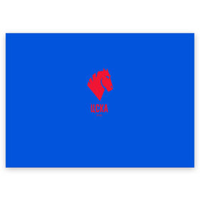 Поздравительная открытка с принтом ЦСКА в Белгороде, 100% бумага | плотность бумаги 280 г/м2, матовая, на обратной стороне линовка и место для марки
 | кони | москва | россия | цска