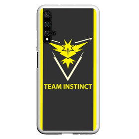 Чехол для Honor 20 с принтом Team instinct в Белгороде, Силикон | Область печати: задняя сторона чехла, без боковых панелей | Тематика изображения на принте: game | игра | игрок | инстинкт | пикачу | покемон