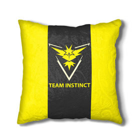 Подушка 3D с принтом Team instinct в Белгороде, наволочка – 100% полиэстер, наполнитель – холлофайбер (легкий наполнитель, не вызывает аллергию). | состоит из подушки и наволочки. Наволочка на молнии, легко снимается для стирки | game | игра | игрок | инстинкт | пикачу | покемон