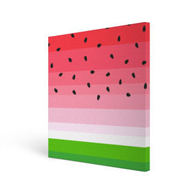 Холст квадратный с принтом Арбузик в Белгороде, 100% ПВХ |  | pattern | trend | арбуз | зеленый | косточки | красный | мода | патерн | паттерн | розовый | текстура | тренд | фрукт | ягода