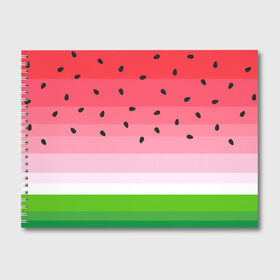 Альбом для рисования с принтом Арбузик в Белгороде, 100% бумага
 | матовая бумага, плотность 200 мг. | pattern | trend | арбуз | зеленый | косточки | красный | мода | патерн | паттерн | розовый | текстура | тренд | фрукт | ягода