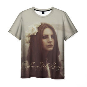Мужская футболка 3D с принтом Lana Del Rey в Белгороде, 100% полиэфир | прямой крой, круглый вырез горловины, длина до линии бедер | Тематика изображения на принте: lana del rey | лана дель рей