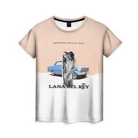 Женская футболка 3D с принтом Lana Del Rey в Белгороде, 100% полиэфир ( синтетическое хлопкоподобное полотно) | прямой крой, круглый вырез горловины, длина до линии бедер | 